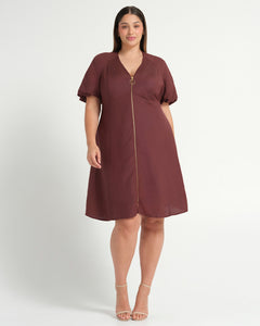 HEATHER DRESS - AUBERGINE - Estelle Clothing
