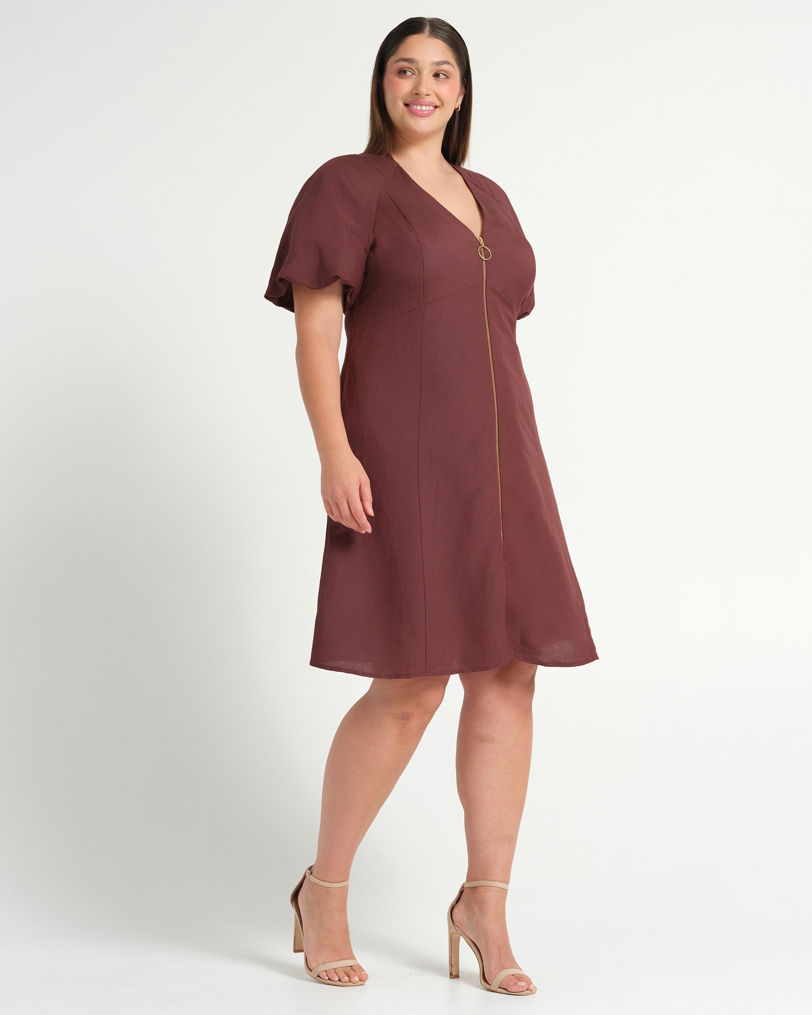 HEATHER DRESS - AUBERGINE - Estelle Clothing
