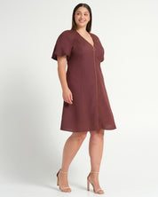 HEATHER DRESS - AUBERGINE - Estelle Clothing
