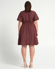 HEATHER DRESS - AUBERGINE - Estelle Clothing
