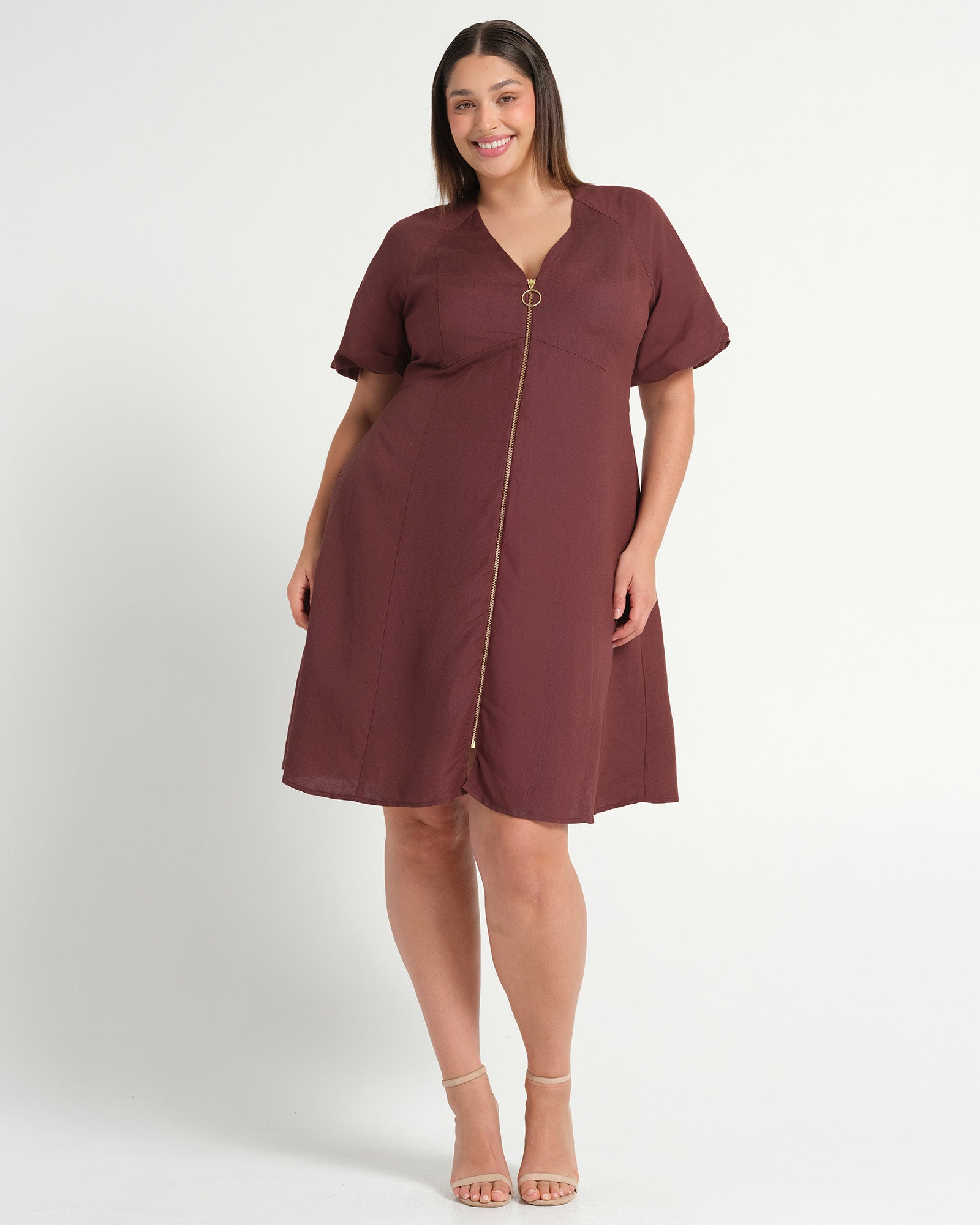 HEATHER DRESS - AUBERGINE - Estelle Clothing
