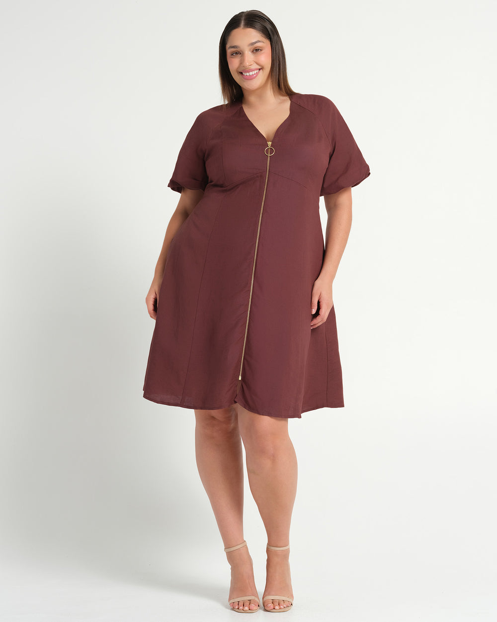 HEATHER DRESS - AUBERGINE - Estelle Clothing
