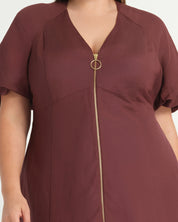 HEATHER DRESS - AUBERGINE - Estelle Clothing
