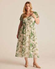ANAYA DRESS - CREAM/GARDEN - Estelle Clothing
