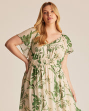 ANAYA DRESS - CREAM/GARDEN - Estelle Clothing
