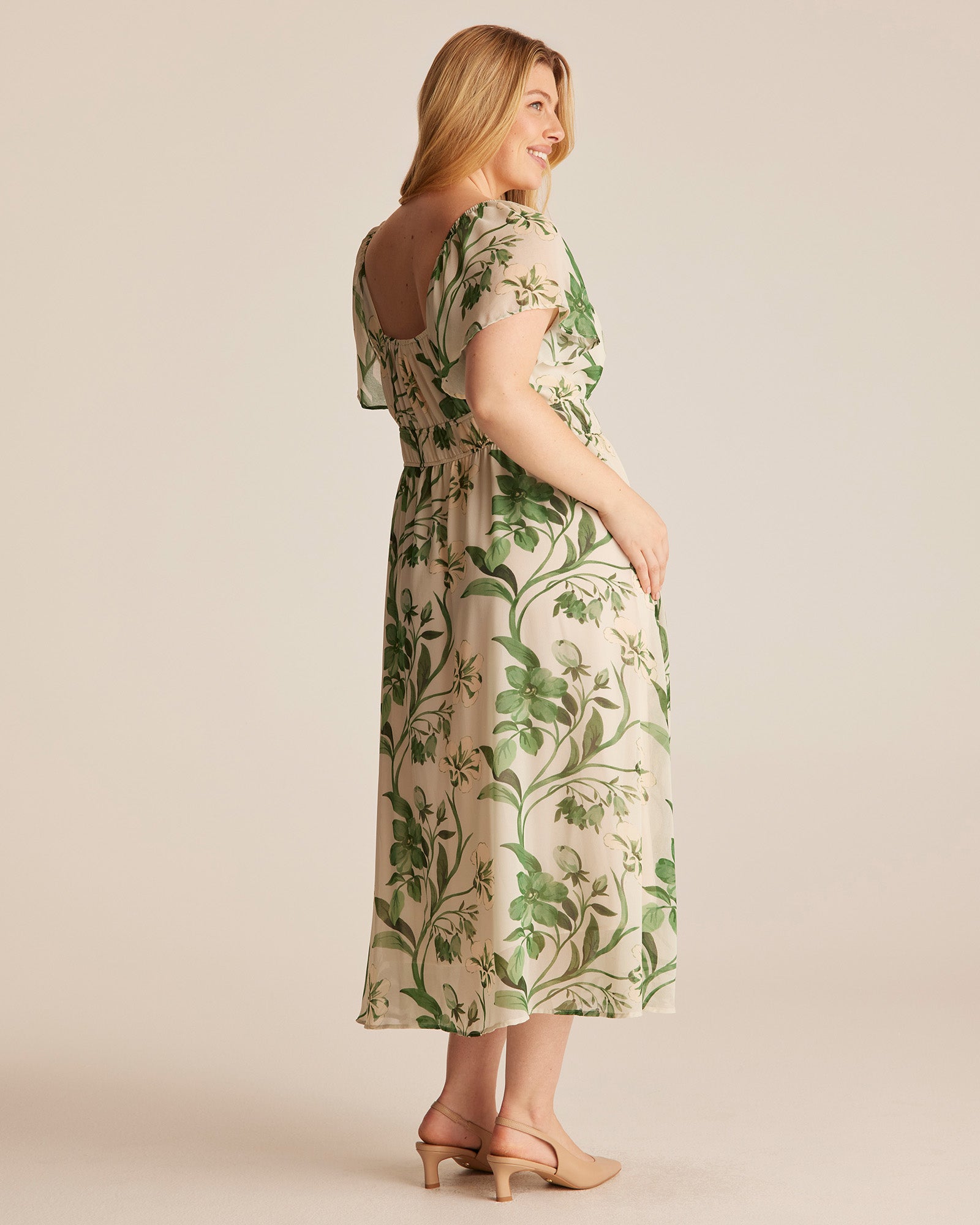ANAYA DRESS - CREAM/GARDEN - Estelle Clothing
