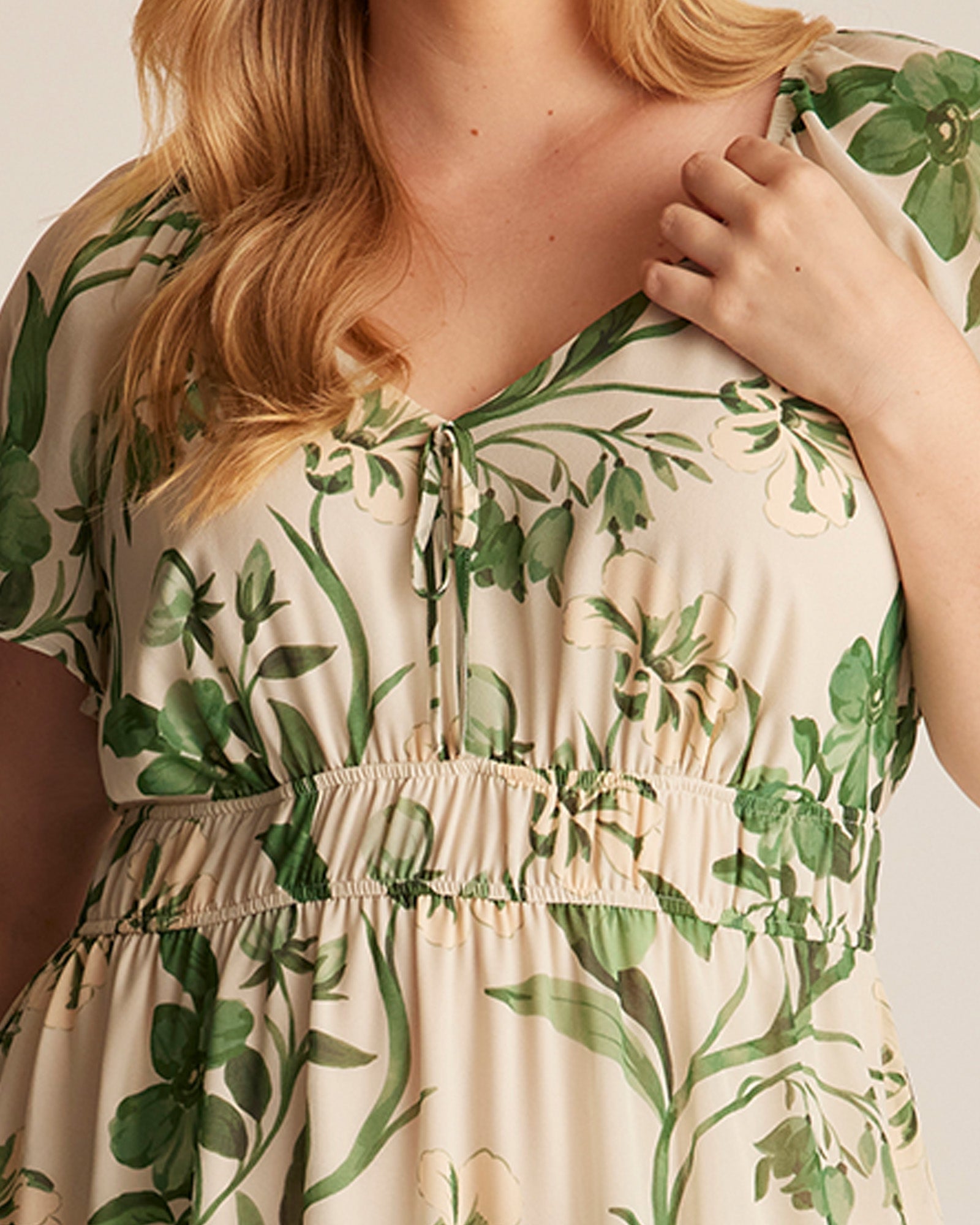 ANAYA DRESS - CREAM/GARDEN - Estelle Clothing
