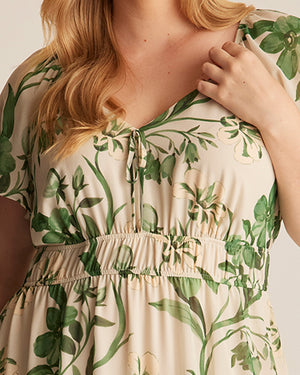 ANAYA DRESS - CREAM/GARDEN - Estelle Clothing
