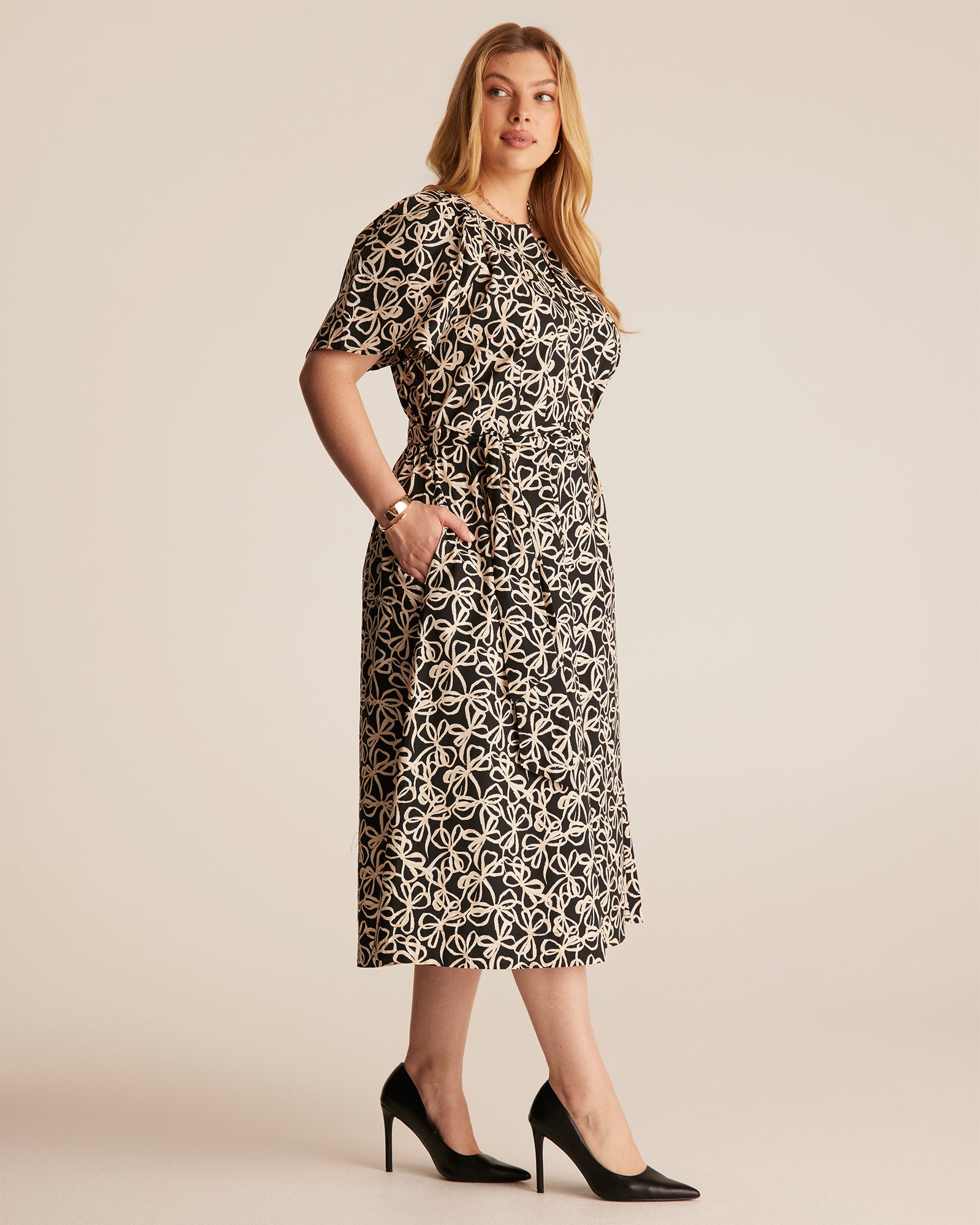 Noirette Dress - Black/Cream - Estelle Clothing
