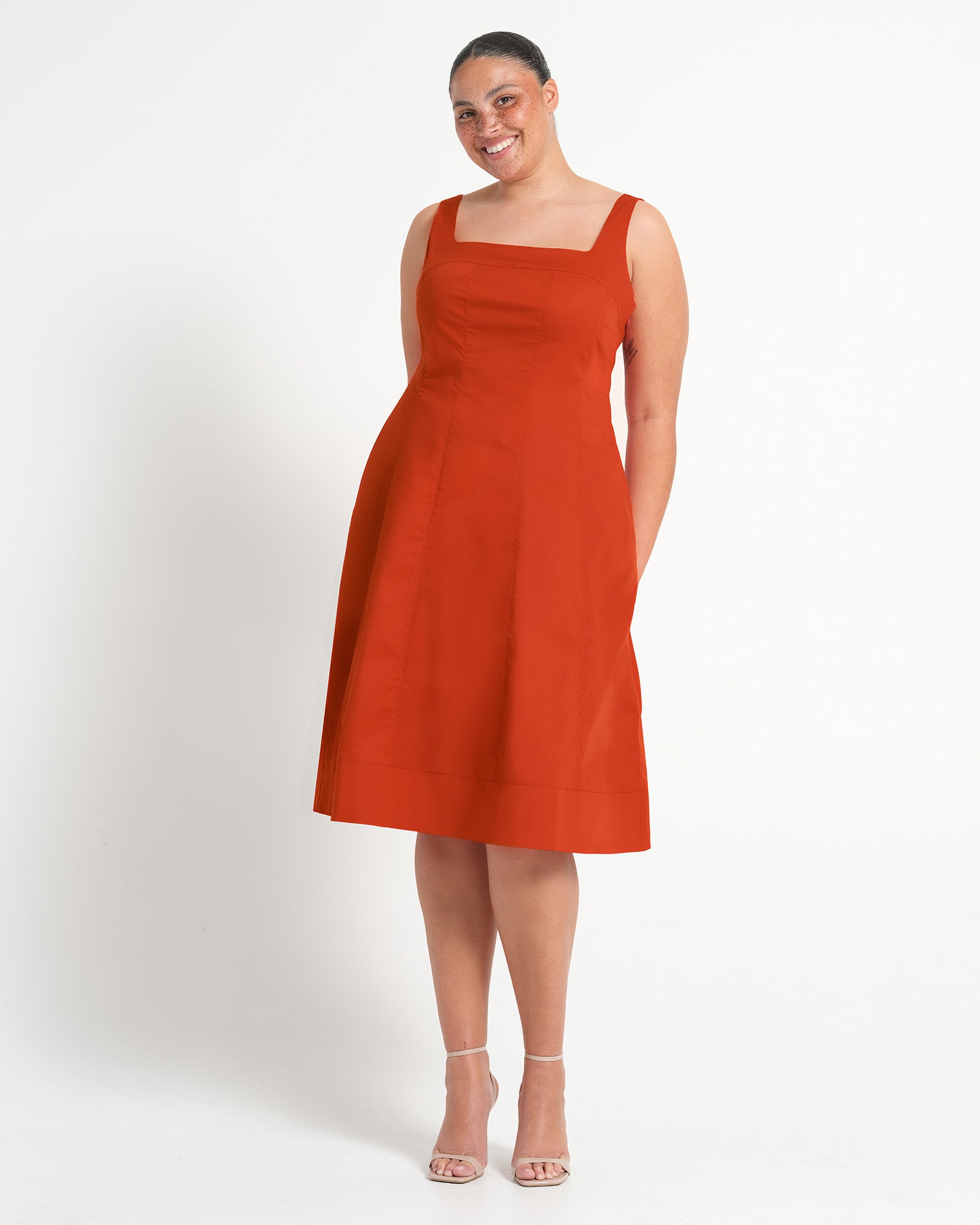 ROHANA DRESS - BURNT ORANGE - Estelle Clothing
