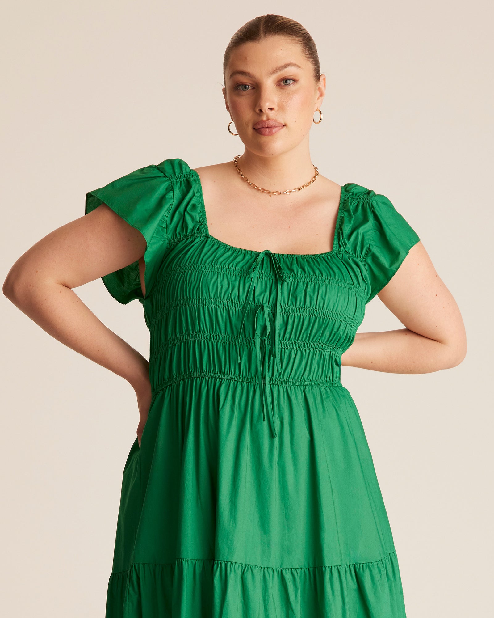 ALANA DRESS - EMERALD - Estelle Clothing
