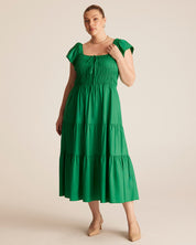 ALANA DRESS - EMERALD - Estelle Clothing
