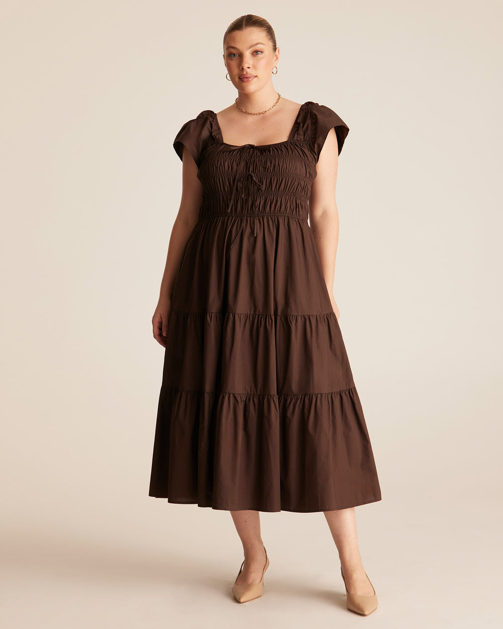 ALANA DRESS - Truffle - Estelle Clothing
