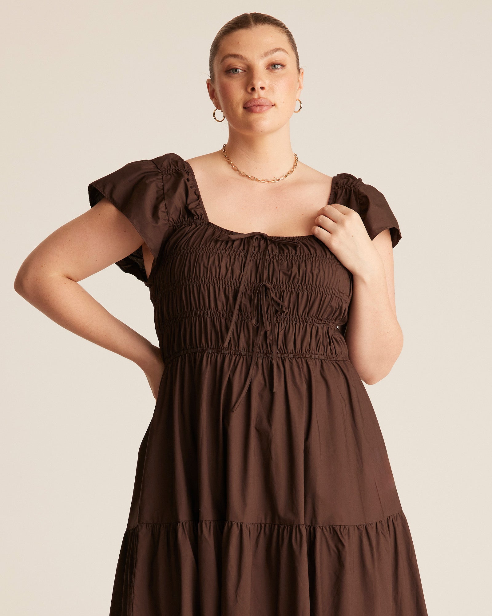 ALANA DRESS - Truffle - Estelle Clothing
