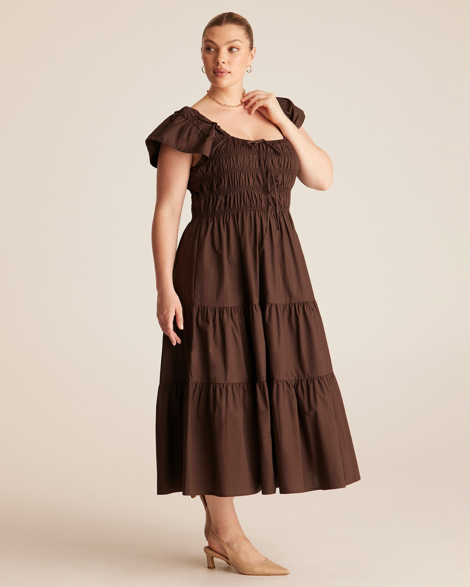 ALANA DRESS - Truffle - Estelle Clothing
