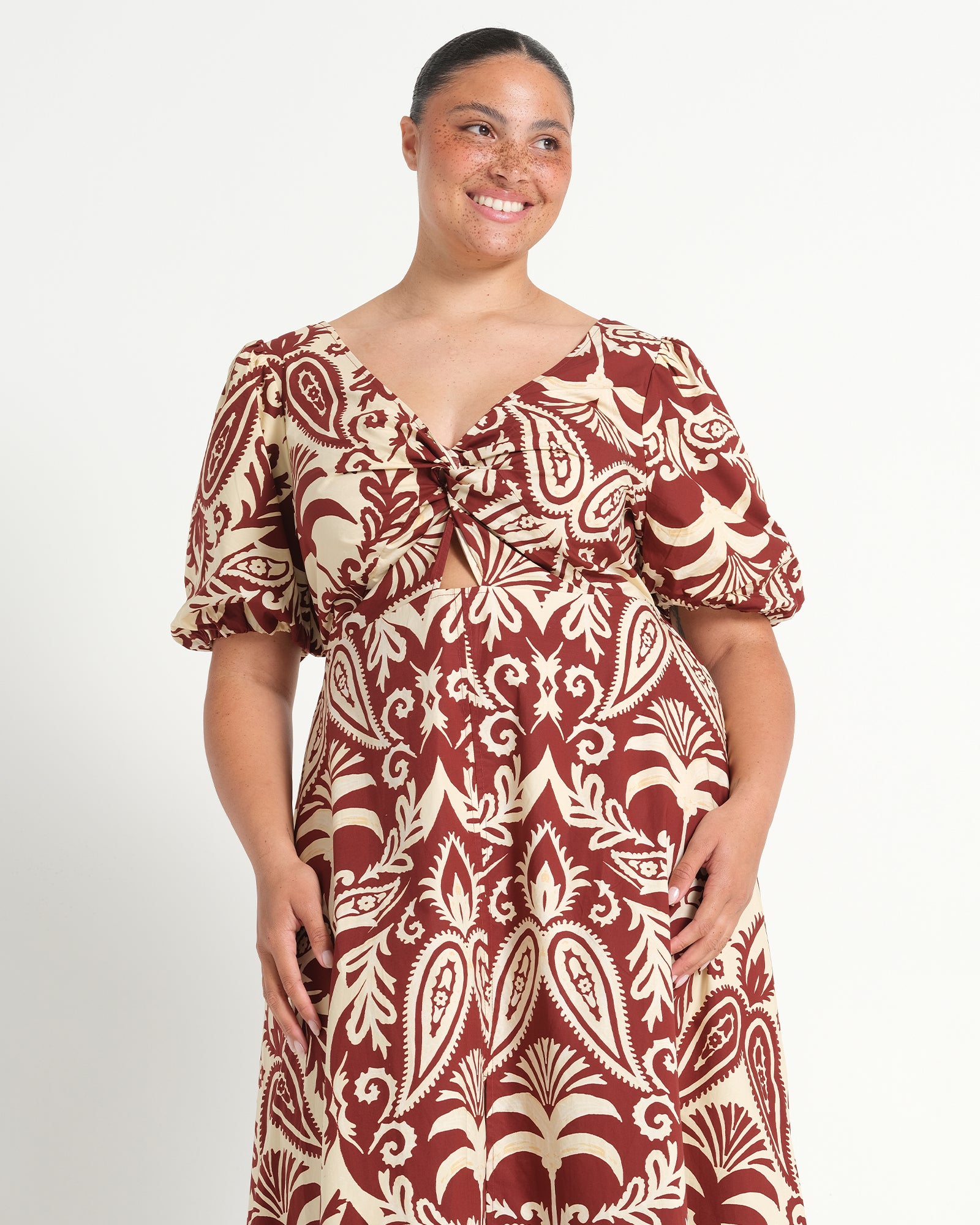 AURELA DRESS - TERRACOTTA - Estelle Clothing

