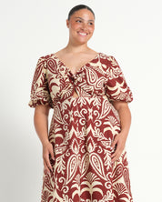 AURELA DRESS - TERRACOTTA - Estelle Clothing
