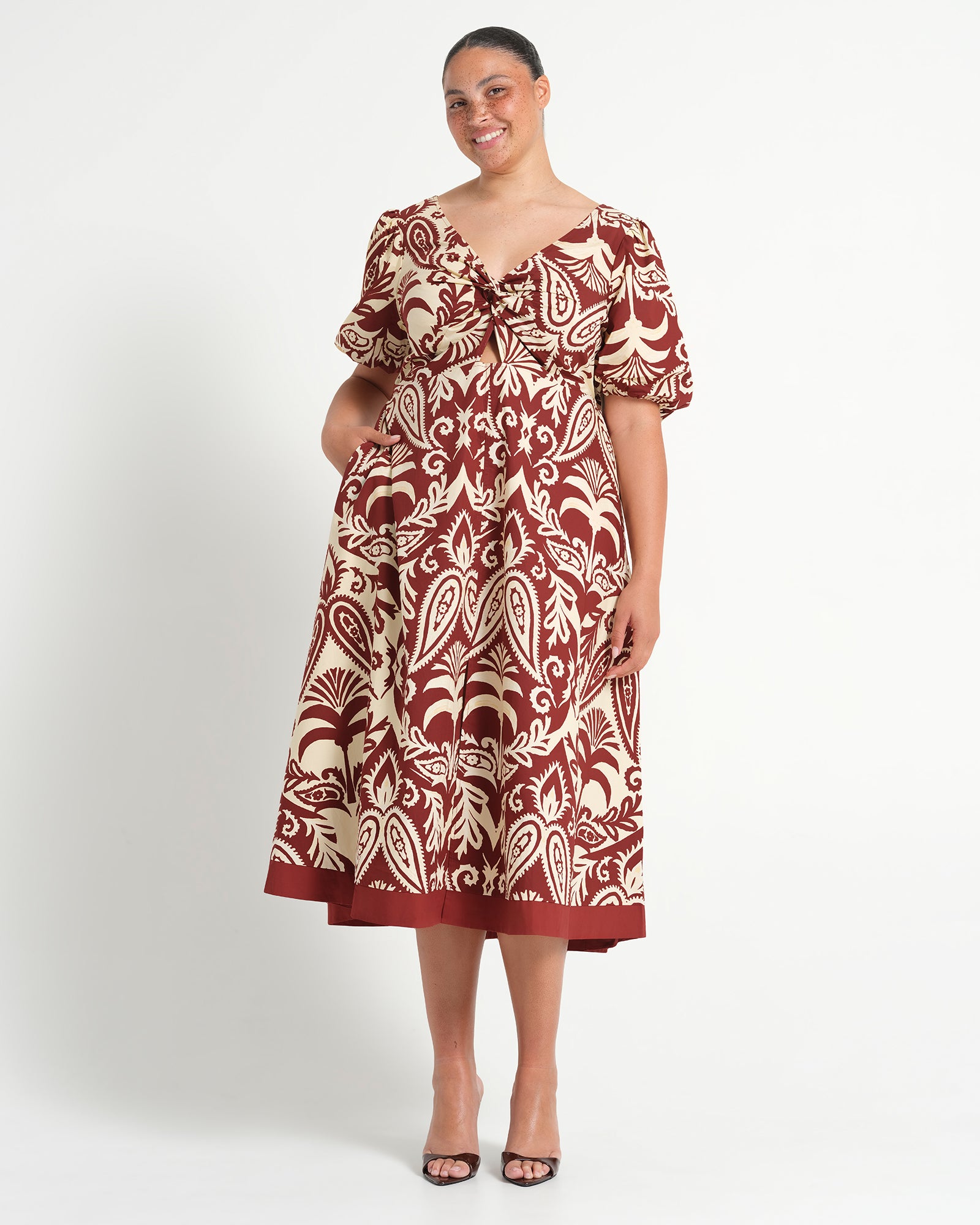 AURELA DRESS - TERRACOTTA - Estelle Clothing
