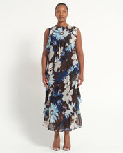 Aveline Dress - Choc Sky - Estelle Clothing
