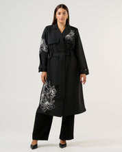 Monet Trench - Black/Cream - Estelle Clothing
