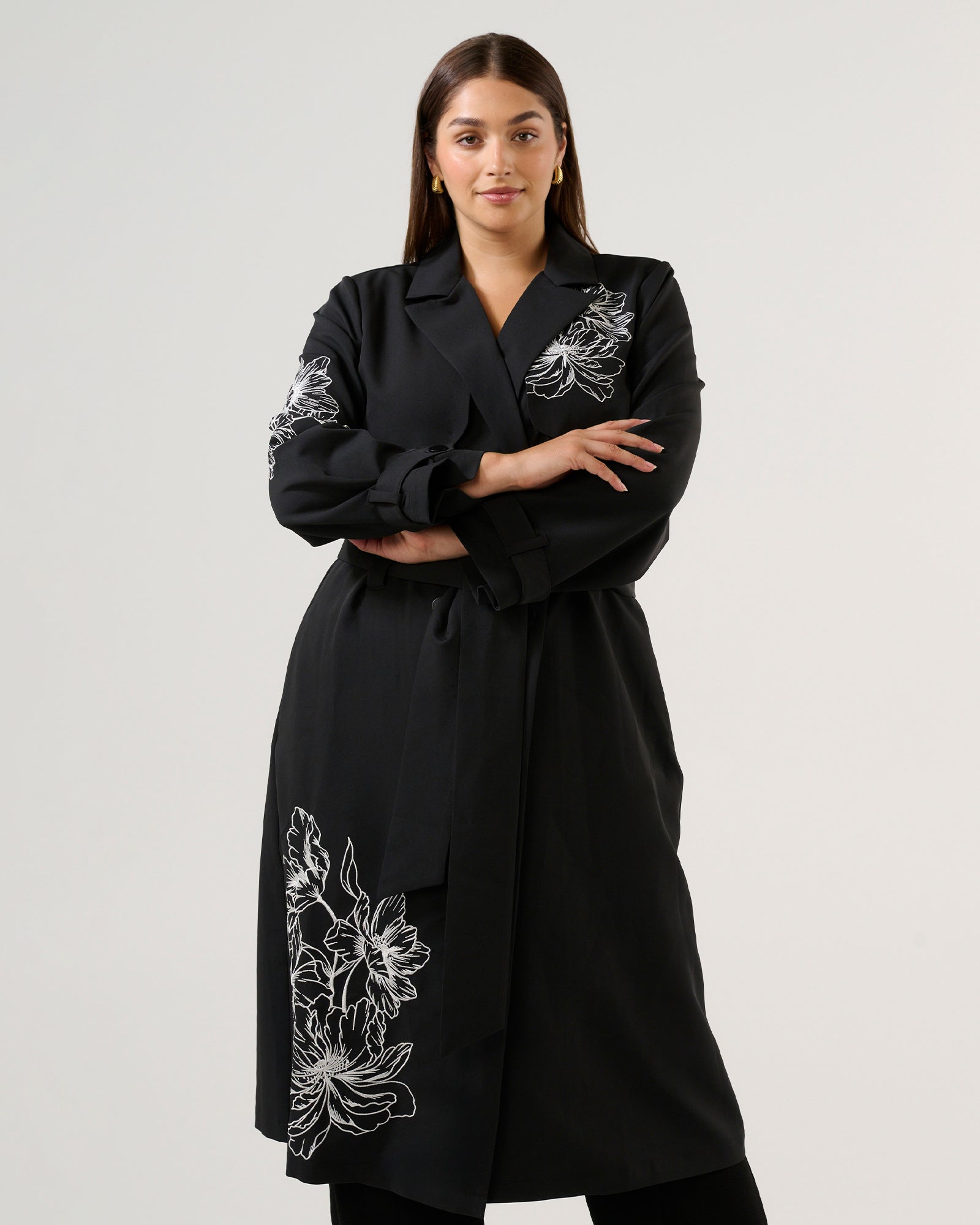 Monet Trench - Black/Cream - Estelle Clothing
