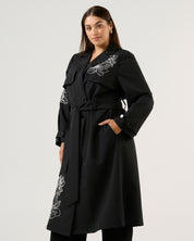 Monet Trench - Black/Cream - Estelle Clothing
