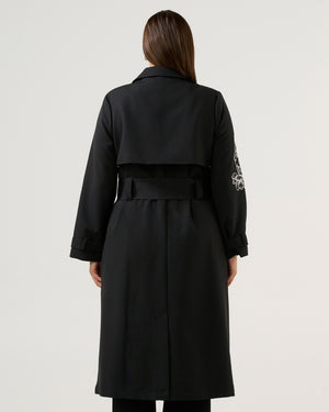 Monet Trench - Black/Cream - Estelle Clothing
