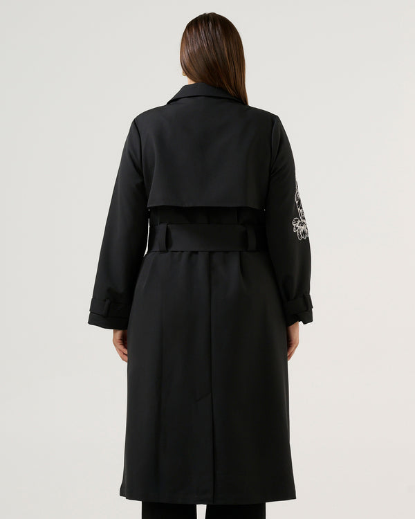 Monet Trench - Black/Cream - Estelle Clothing
