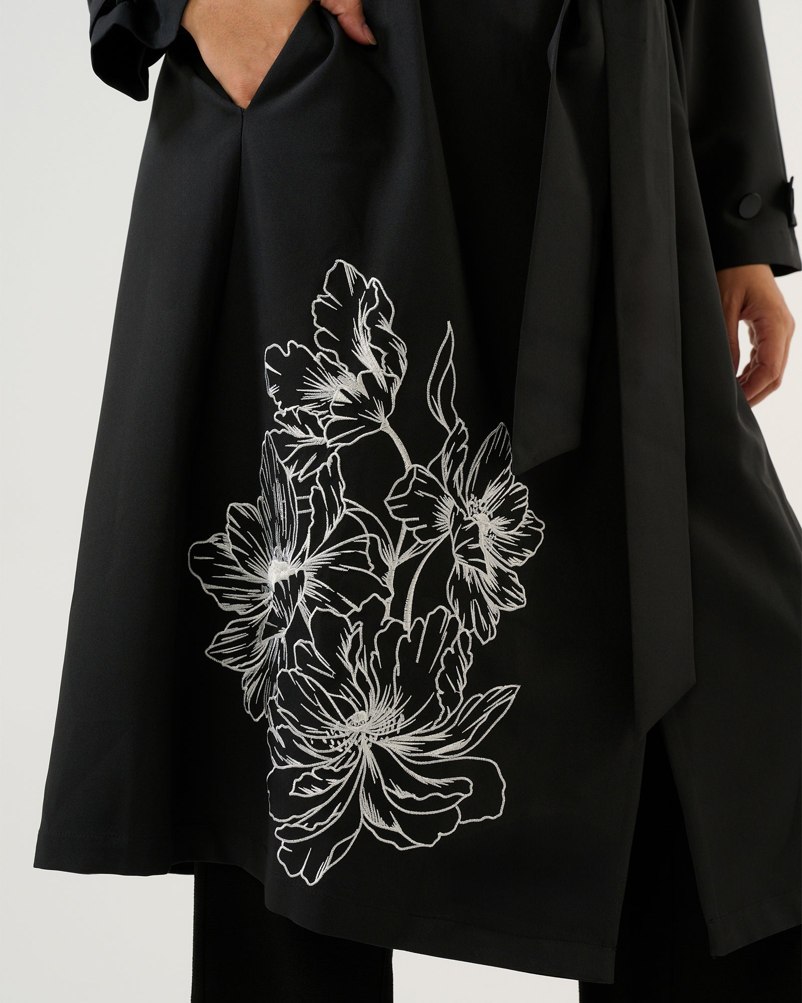 Monet Trench - Black/Cream - Estelle Clothing
