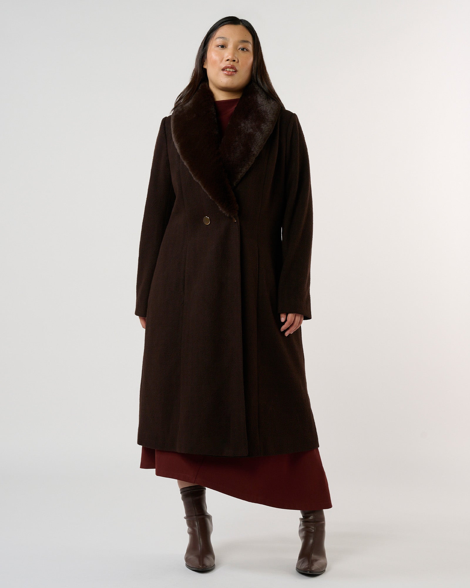 Alastair Coat - Mocha - Estelle Clothing
