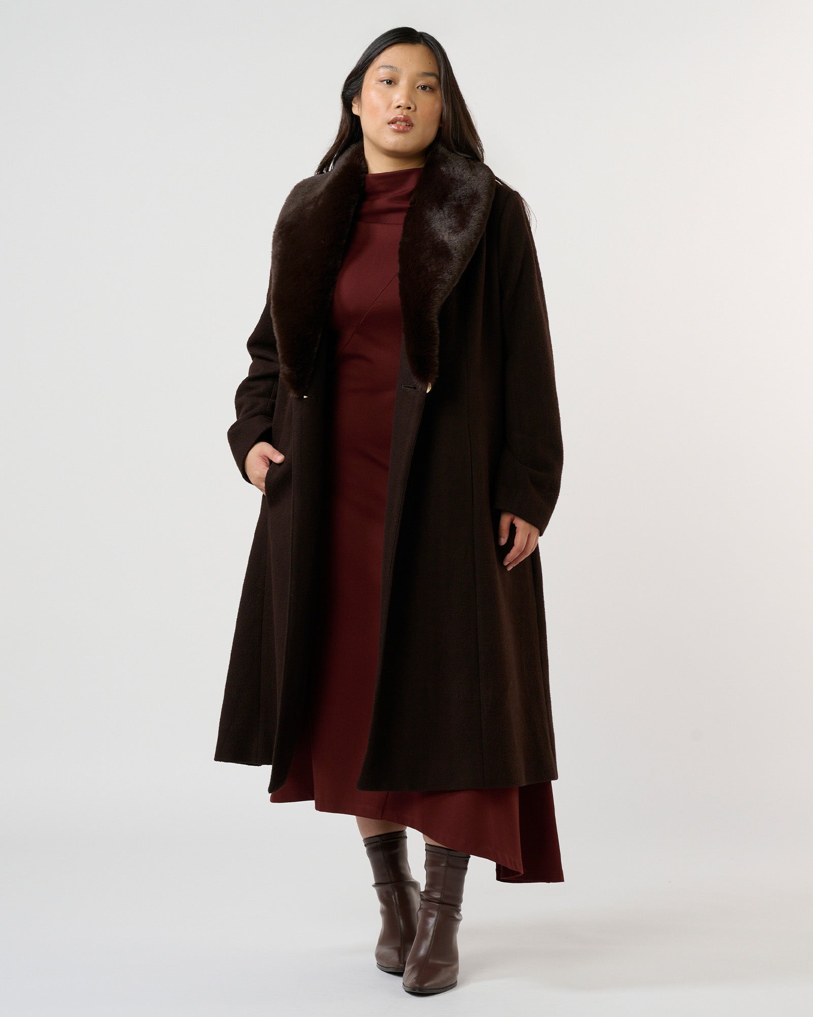 Alastair Coat - Mocha - Estelle Clothing
