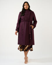 Reo Coat - Plum - Estelle Clothing
