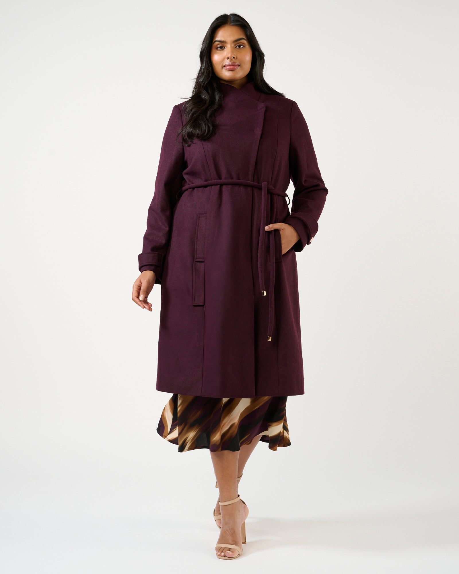 Reo Coat - Plum - Estelle Clothing
