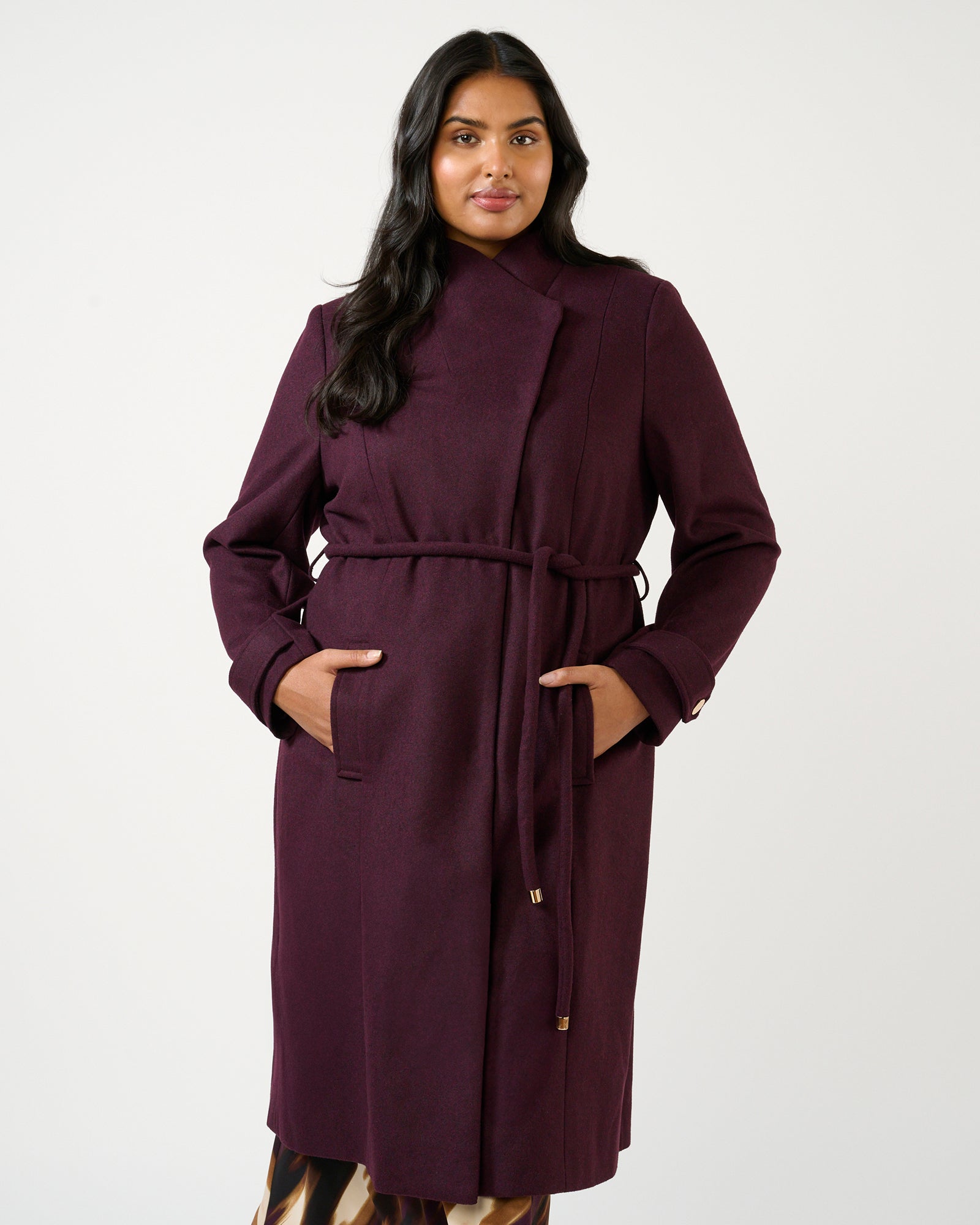 Reo Coat - Plum - Estelle Clothing
