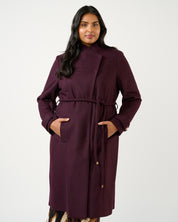 Reo Coat - Plum - Estelle Clothing
