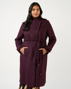 Reo Coat - Plum - Estelle Clothing
