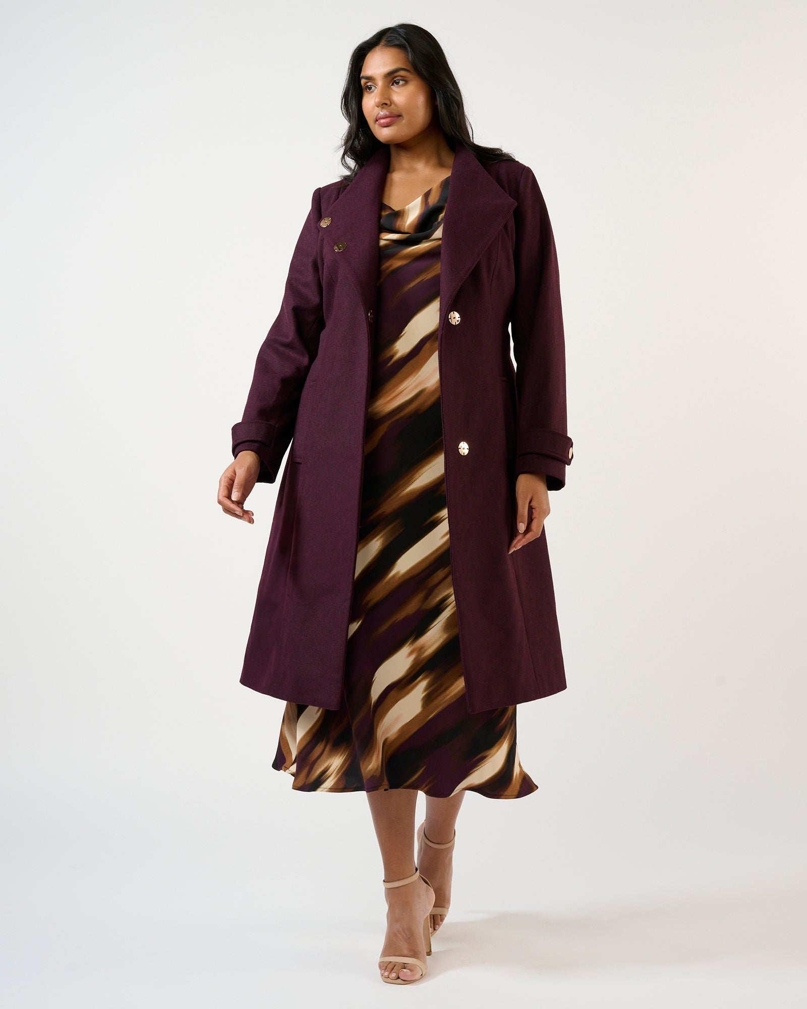 Reo Coat - Plum - Estelle Clothing

