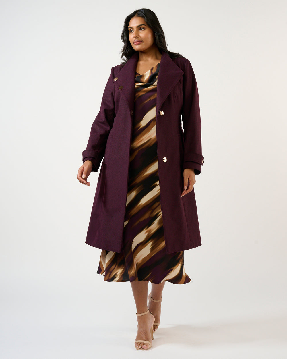 Reo Coat - Plum - Estelle Clothing
