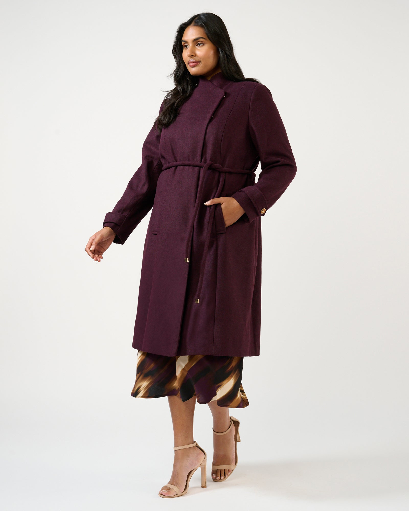Reo Coat - Plum - Estelle Clothing
