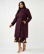 Reo Coat - Plum - Estelle Clothing

