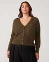 Camille Pearl Cardi - Olive - Estelle Clothing