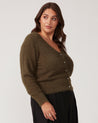 Camille Pearl Cardi - Olive - Estelle Clothing