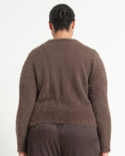 Camille Crew Cardi - Mocha - Estelle Clothing
