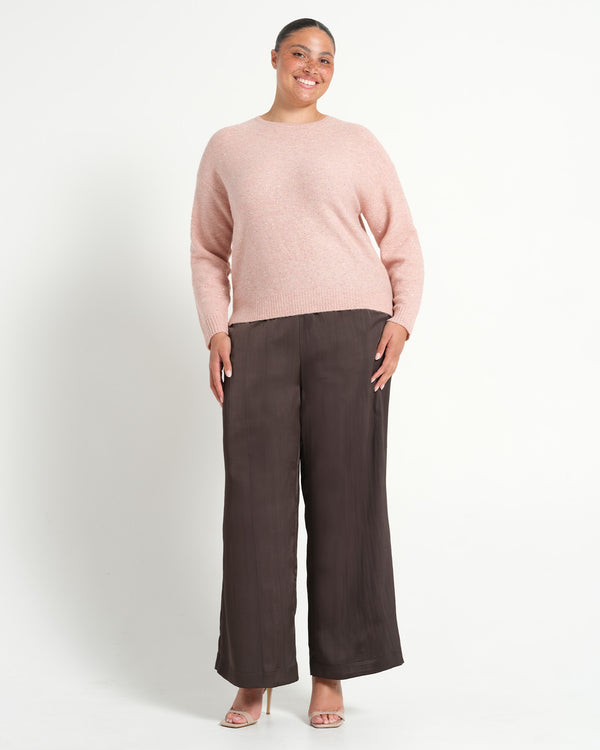 Night Crew Sparkle Knit - Blush Pink - Estelle Clothing

