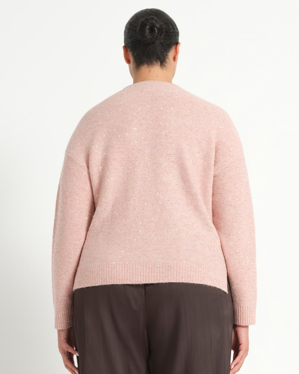 Night Crew Sparkle Knit - Blush Pink - Estelle Clothing
