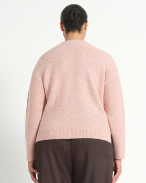 Night Crew Sparkle Knit - Blush Pink - Estelle Clothing
