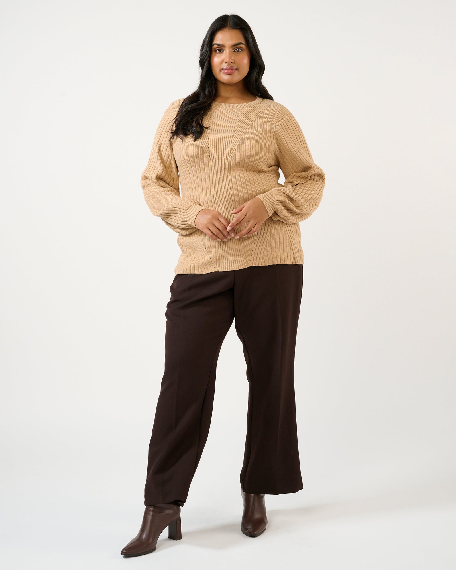 Remi Ribbed Knit - Beige - Estelle Clothing