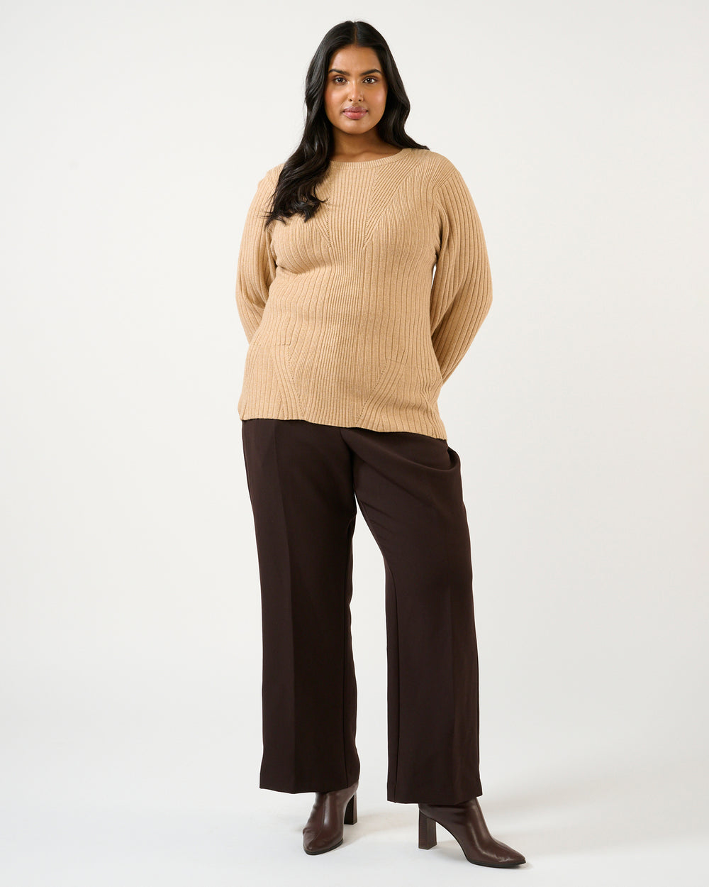 Remi Ribbed Knit - Beige - Estelle Clothing