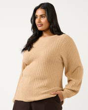 Remi Ribbed Knit - Beige - Estelle Clothing