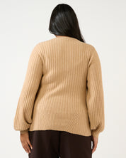 Remi Ribbed Knit - Beige - Estelle Clothing